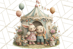 Easter Carnival Clipart, Pastel Carnival Booths Png Product Image 3