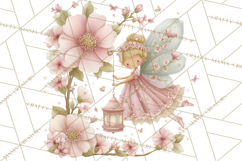 Whimsical Fairy World Clipart, Pastel Fairy Houses Png Product Image 5