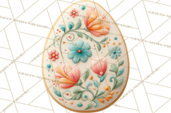 Easter Cookies Clipart, Bunny Chick Egg Carrot Flower PNG Product Image 2