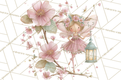 Whimsical Fairy World Clipart, Pastel Fairy Houses Png Product Image 2