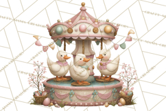Easter Carnival Clipart, Pastel Carnival Booths Png Product Image 2
