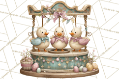 Easter Carnival Clipart, Pastel Carnival Booths Png Product Image 3