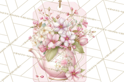 Blossom Tea Party Clipart, Pastel Tea Party Png Product Image 3