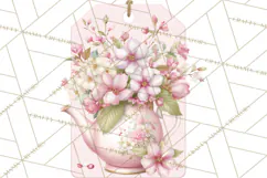 Blossom Tea Party Clipart, Pastel Tea Party Png Product Image 3