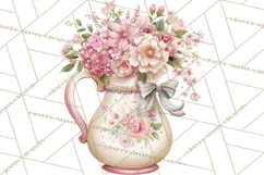 Blossom Tea Party Clipart, Pastel Tea Party Png Product Image 4