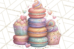 Dessert Clipart, Girly Pastel Sweets, Cupcakes Cookies Png Product Image 2