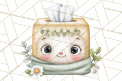 Spring Cozy Home Clipart, Cute Kawaii House Decor Icons PNG Product Image 3