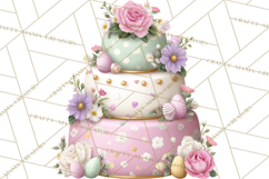 Easter Frogs in Fancy Fits, Cute Spring Clipart Png Product Image 4