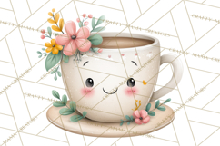 Spring Cozy Home Clipart, Cute Kawaii House Decor Icons PNG Product Image 4