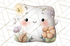 Spring Cozy Home Clipart, Cute Kawaii House Decor Icons PNG Product Image 2