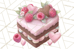 Sweet Treats Patisserie Clipart PNG Valentine Bakery Png Product Image 4