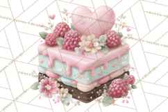 Sweet Treats Patisserie Clipart PNG Valentine Bakery Png Product Image 5