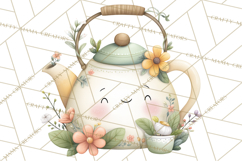 Spring Cozy Home Clipart, Cute Kawaii House Decor Icons PNG Product Image 2
