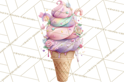 Dessert Clipart, Girly Pastel Sweets, Cupcakes Cookies Png Product Image 3