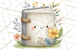 Spring Cozy Home Clipart, Cute Kawaii House Decor Icons PNG Product Image 3