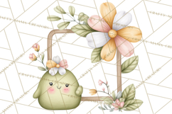 Spring Cozy Home Clipart, Cute Kawaii House Decor Icons PNG Product Image 4