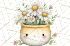 Spring Cozy Home Clipart, Cute Kawaii House Decor Icons PNG Product Image 3