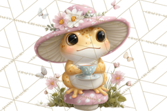 Easter Frogs in Fancy Fits, Cute Spring Clipart Png Product Image 4