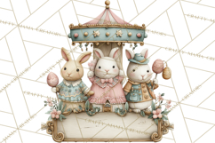 Easter Carnival Clipart, Pastel Carnival Booths Png Product Image 5