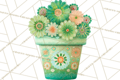 Retro 70s Psychedelic Clipart PNG, Groovy Flowers Product Image 5