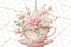 Blossom Tea Party Clipart, Pastel Tea Party Png Product Image 5