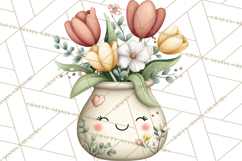 Spring Cozy Home Clipart, Cute Kawaii House Decor Icons PNG Product Image 5