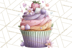 Dessert Clipart, Girly Pastel Sweets, Cupcakes Cookies Png Product Image 5