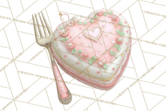 Sweet Treats Patisserie Clipart PNG Valentine Bakery Png Product Image 3
