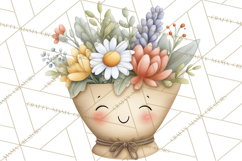 Spring Cozy Home Clipart, Cute Kawaii House Decor Icons PNG Product Image 4