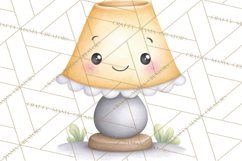 Spring Cozy Home Clipart, Cute Kawaii House Decor Icons PNG Product Image 2
