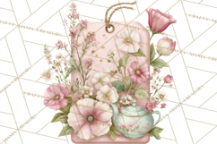 Blossom Tea Party Clipart, Pastel Tea Party Png Product Image 2