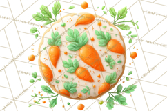 Easter Cookies Clipart, Bunny Chick Egg Carrot Flower PNG Product Image 2