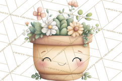 Spring Cozy Home Clipart, Cute Kawaii House Decor Icons PNG Product Image 4