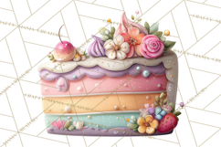 Dessert Clipart, Girly Pastel Sweets, Cupcakes Cookies Png Product Image 5
