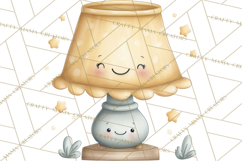 Spring Cozy Home Clipart, Cute Kawaii House Decor Icons PNG Product Image 2