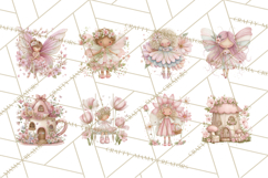 Whimsical Fairy World Clipart, Pastel Fairy Houses Png Product Image 8