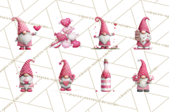 Valentine Gnome Clipart Watercolor Love Gnomes PNG Product Image 3
