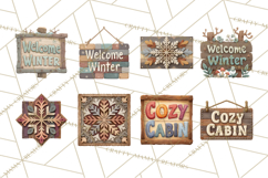 Rustic Winter Decor Clipart PNG Cozy Farmhouse Product Image 3