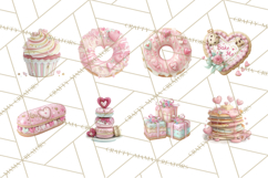 Sweet Treats Patisserie Clipart PNG Valentine Bakery Png Product Image 3