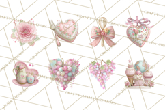 Sweet Treats Patisserie Clipart PNG Valentine Bakery Png Product Image 4