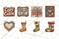 Rustic Winter Decor Clipart PNG Cozy Farmhouse Product Image 4