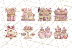 Retro Valentine Candy Shop Clipart PNG Pastel Sweets Product Image 9