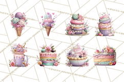Dessert Clipart, Girly Pastel Sweets, Cupcakes Cookies Png Product Image 7