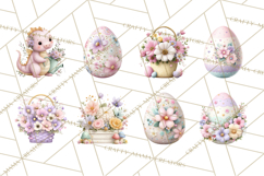Easter Baby Dragon Clipart, Cute Pastel Spring Dragons Png Product Image 4