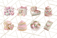Sweet Treats Patisserie Clipart PNG Valentine Bakery Png Product Image 6