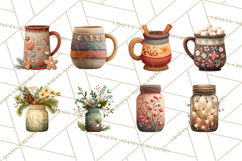 Rustic Winter Decor Clipart PNG Cozy Farmhouse Product Image 7