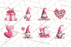 Valentine Gnome Clipart Watercolor Love Gnomes PNG Product Image 8