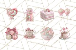 Sweet Treats Patisserie Clipart PNG Valentine Bakery Png Product Image 7