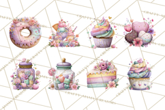 Dessert Clipart, Girly Pastel Sweets, Cupcakes Cookies Png Product Image 8