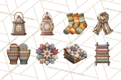 Rustic Winter Decor Clipart PNG Cozy Farmhouse Product Image 9